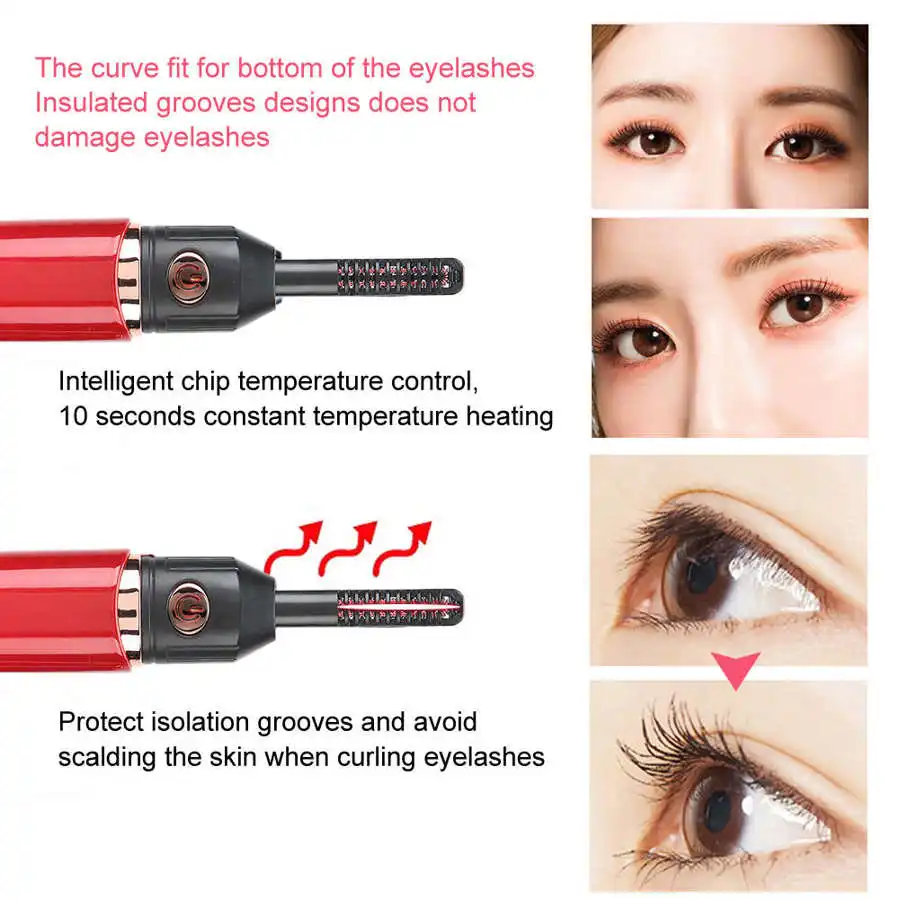 

USB Charging Long Lasting 2 Gears Eyelashes Makeup Curler Electric Eyelashes Curler