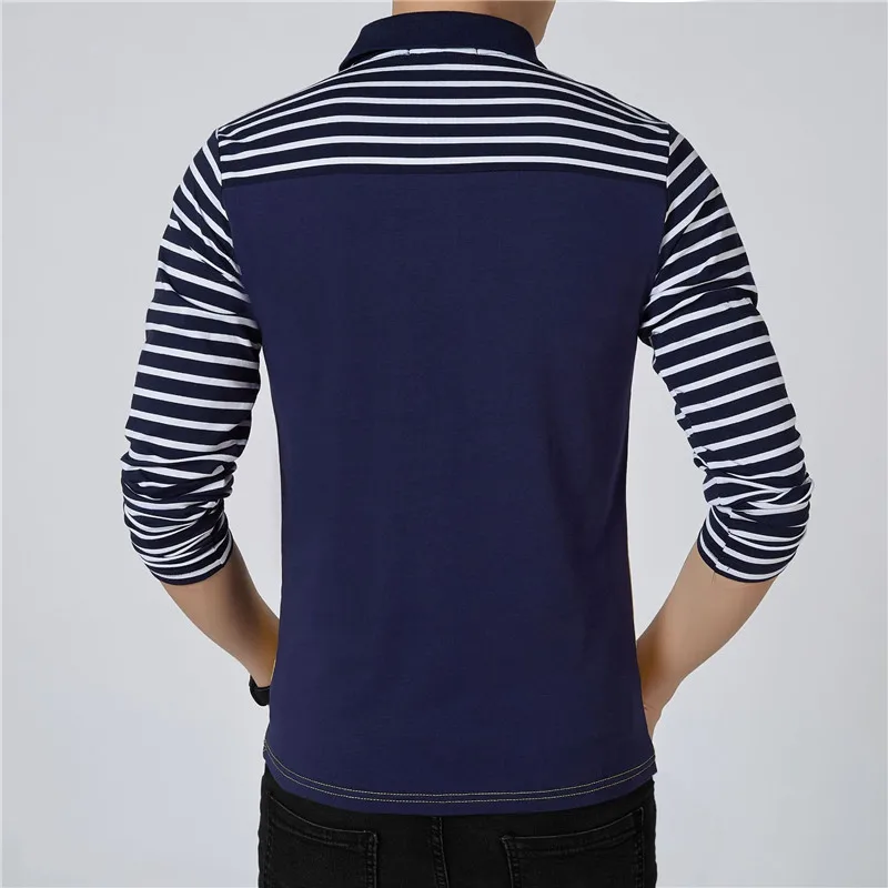Stripe T Shirt Men Long Sleeve Basic Cotton Slim Fit modis Casual Tee Tops Men's Clothes Plus Size t-shirt 4XL 5xl |