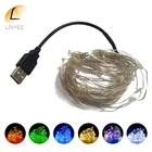 Светодиодная Водонепроницаемая гирлянда, 5 м, с USB