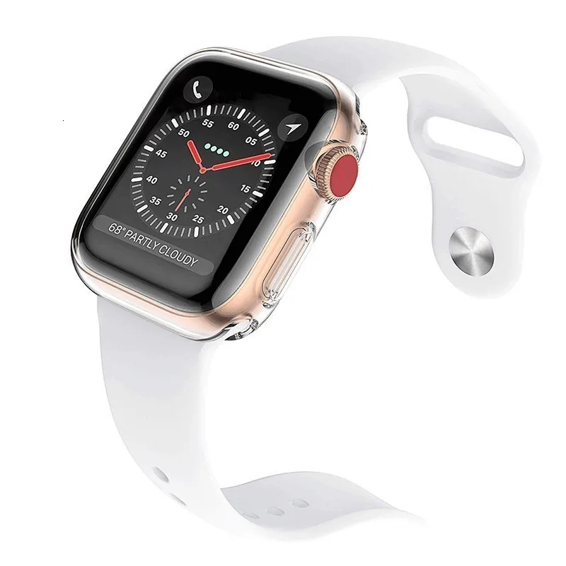 Полный Чехол для Apple Watch 5, 4, 3, 2, 40 мм, 44 мм, защитный ТПУ HD Прозрачный Ультра-тонкий чехол, Защитная крышка для Iwatch 38 мм, 42 мм