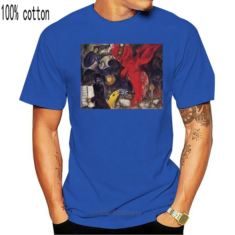 

New The Falling Angel T Shirt by Marc Chagall Men T-shirt