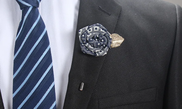 Мужская тканевая брошь с розами ручной работы корсажный значок и для костюма