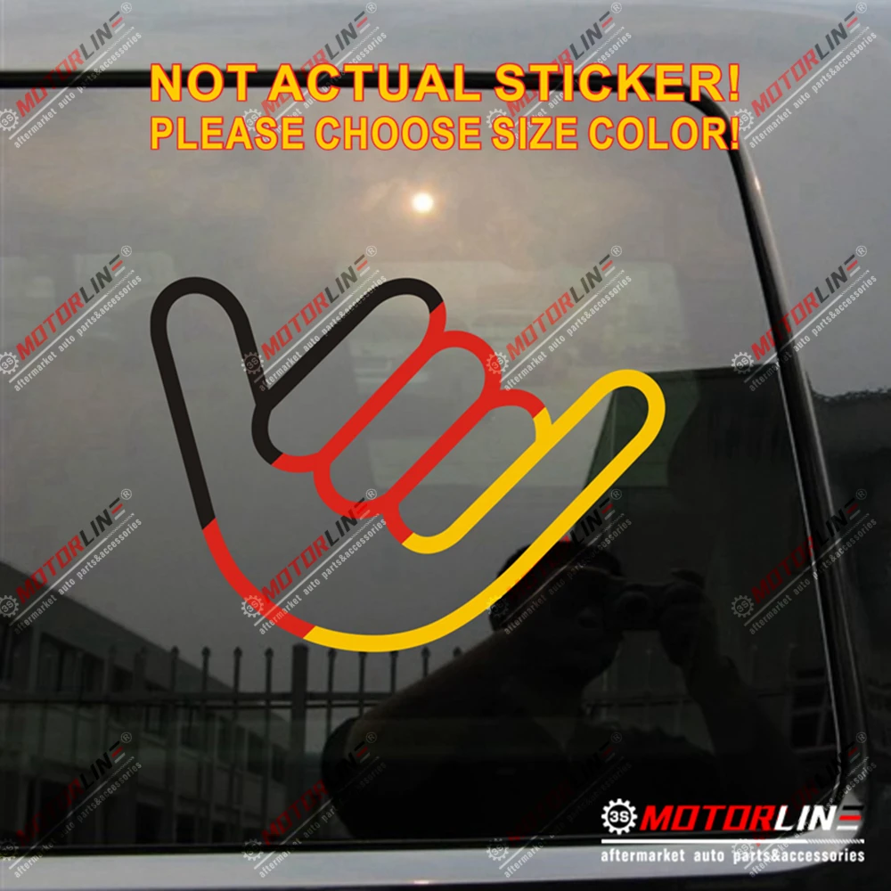 Shaka вывеска свободный Немецкий флаг переводная наклейка автомобиль винил