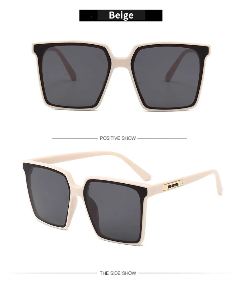 

KANDREA 2021 New Fashion Unisex Oversize Square Sunglasses Women Men Driving Glasses Frame Male Sun Glasses Female UV400 Eyewear