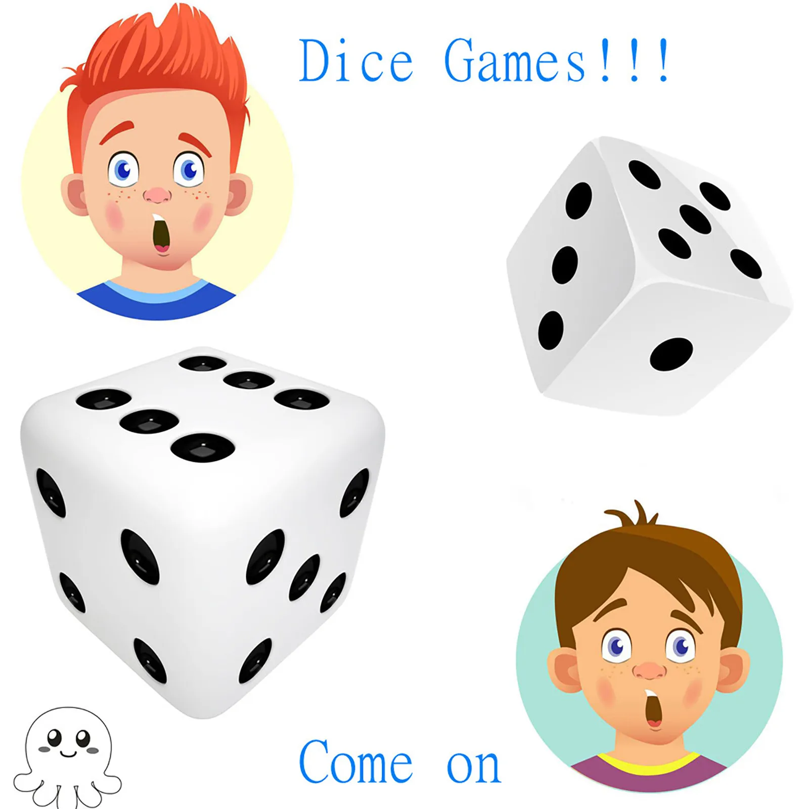 

8*8*8MM Super Mini Dice Party Toy Game For Children 8mm Plastic White Gaming Dice Standard Six Sided Decider Birthday Parties