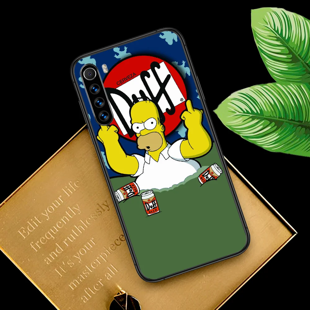 

Cartoon S-Simpsoning Phone Case For Xiaomi Redmi Note 7 8 8T 9 9S 4X 7 7A 9A K30 Pro Ultra black Waterproof Tpu Funda Painting
