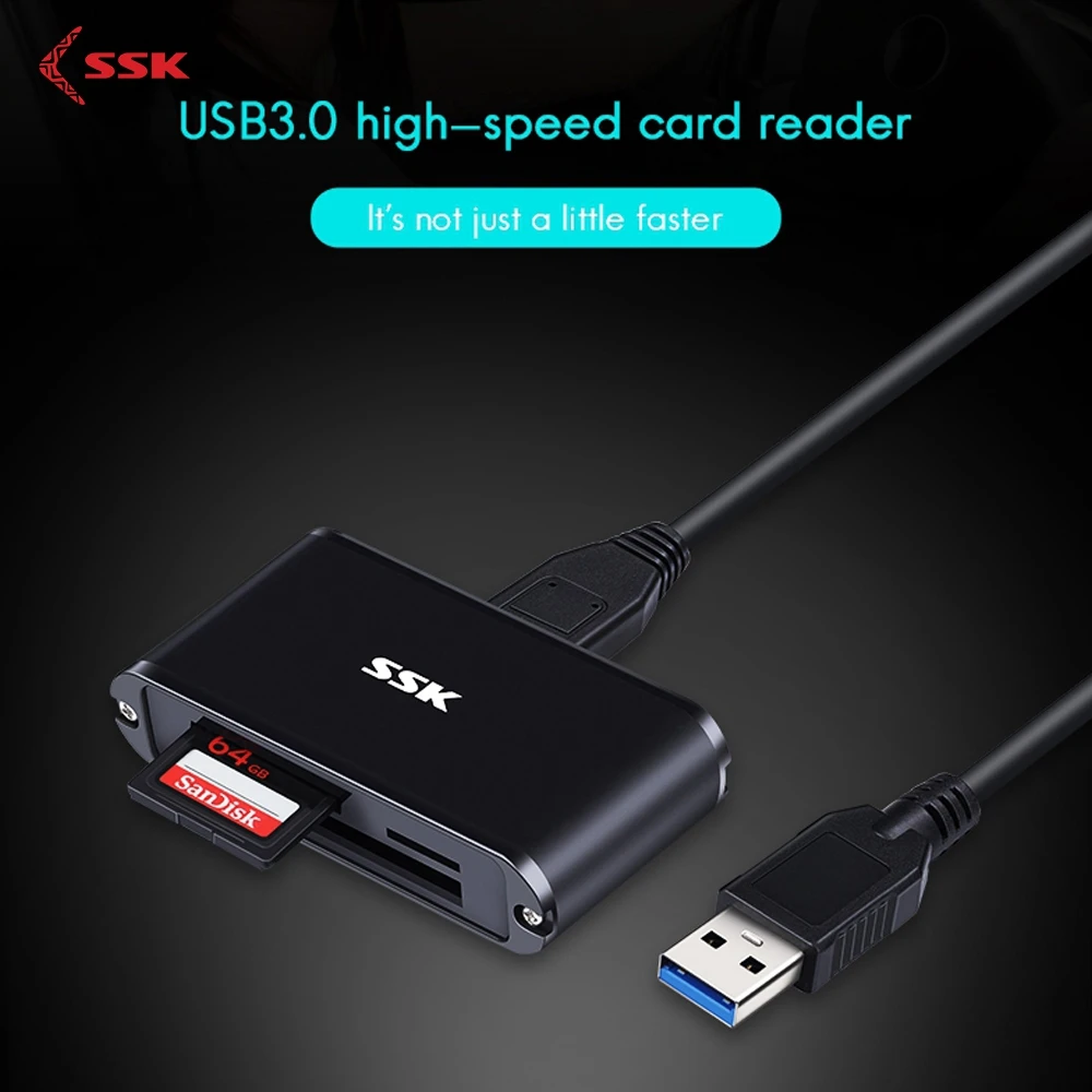 USB 3 0 кардридер для CF/SD/TF карт из алюминиевого сплава|Картридеры| |