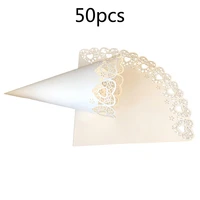 50100pcs home lightweight crafts diy confetti cone event accessory party flower tube scatter flowers white easy to use paper