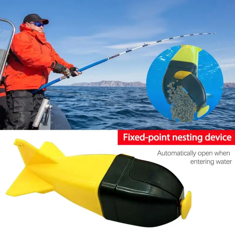 

2021 Hot Fishing Large Rockets Fishing Tackle Rocket Float Container Attract Carp Nesting Bait Feeder Float Thrower Large