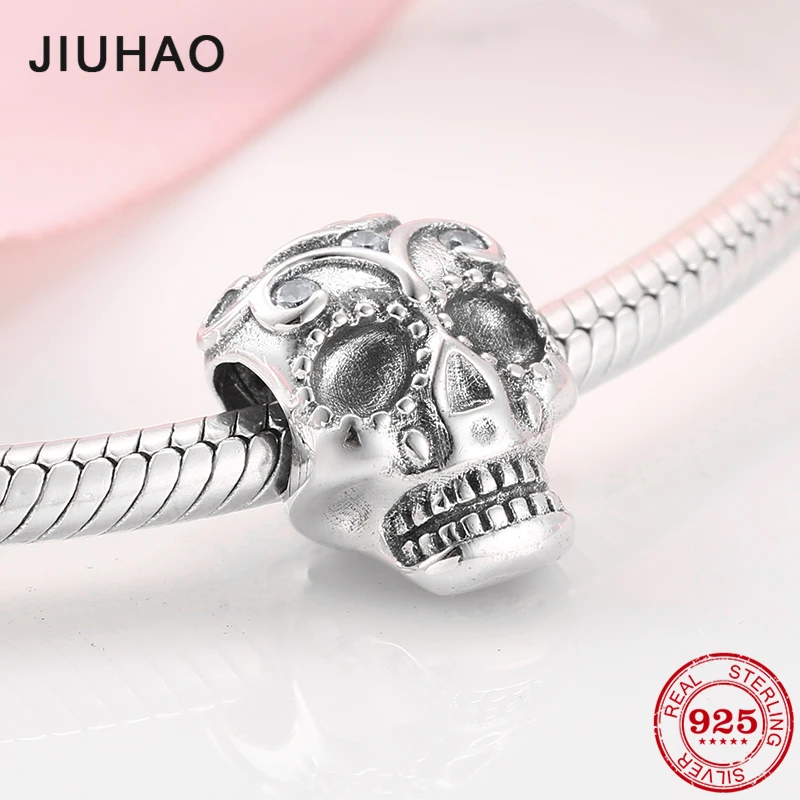 Подарок на Хеллоуин из стерлингового серебра 925 пробы подвески в виде черепа