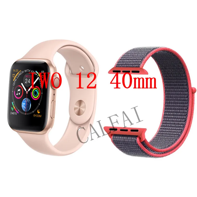 IWO 12 40 мм смарт часы серии 5 1:1 Смарт часы 30+ watchfaces с Siri ЭКГ протектор чехол PK iwo 9 8 10 - Цвет: Цвет: желтый