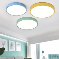 modern led simple macarone ceiling light ultra thin led ceiling light living room bedroom study circular balcony lamps
