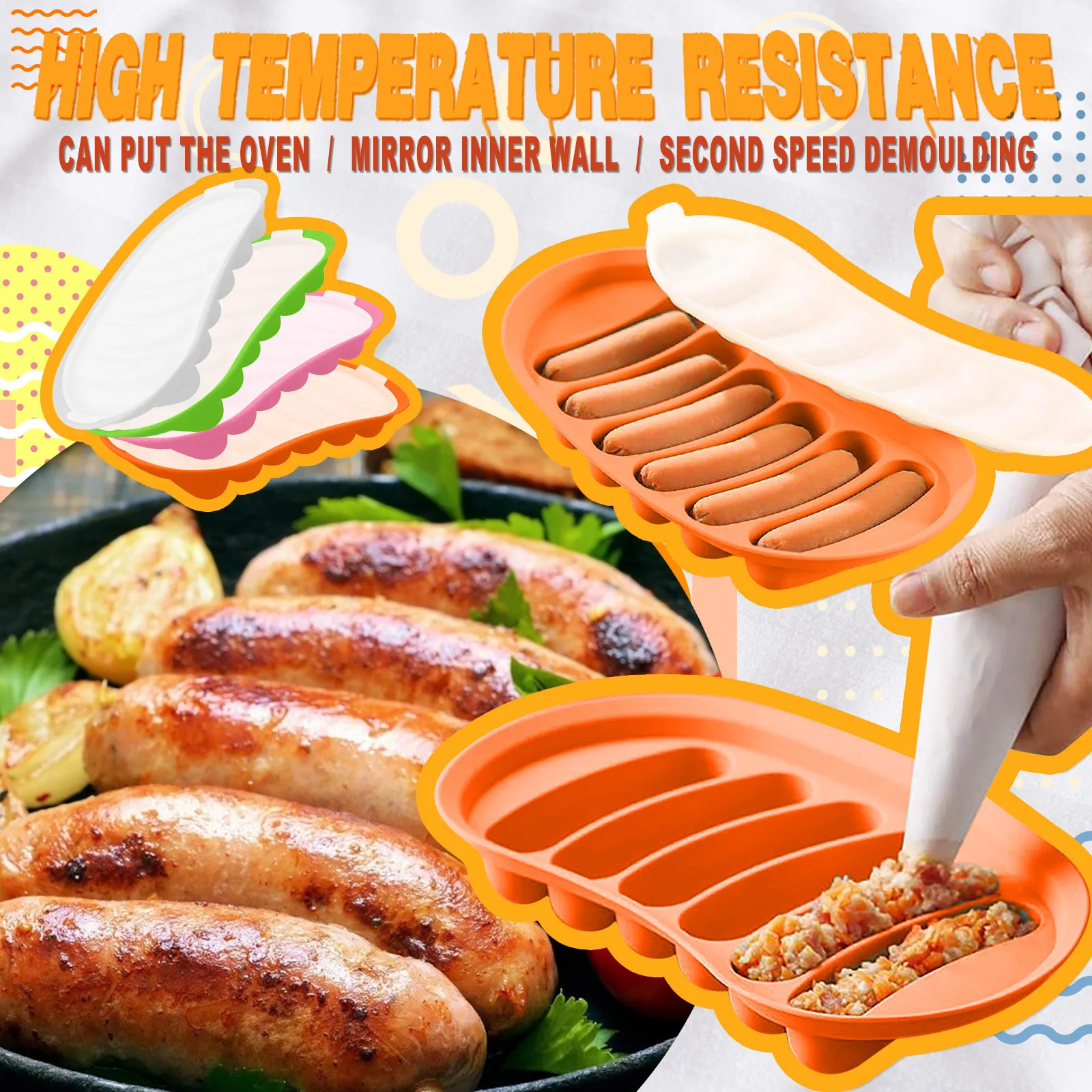 Антипригарная силиконовая колбасная форма для самостоятельного изготовления