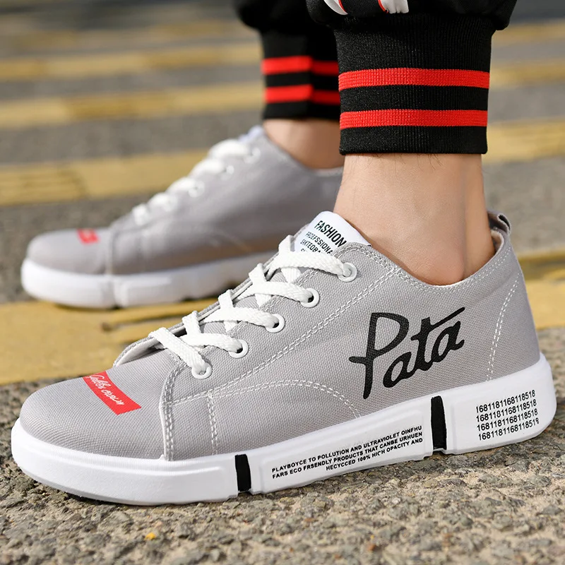 Мужская обувь Новинка 2019 года Вулканизированная трендовая парусиновая на