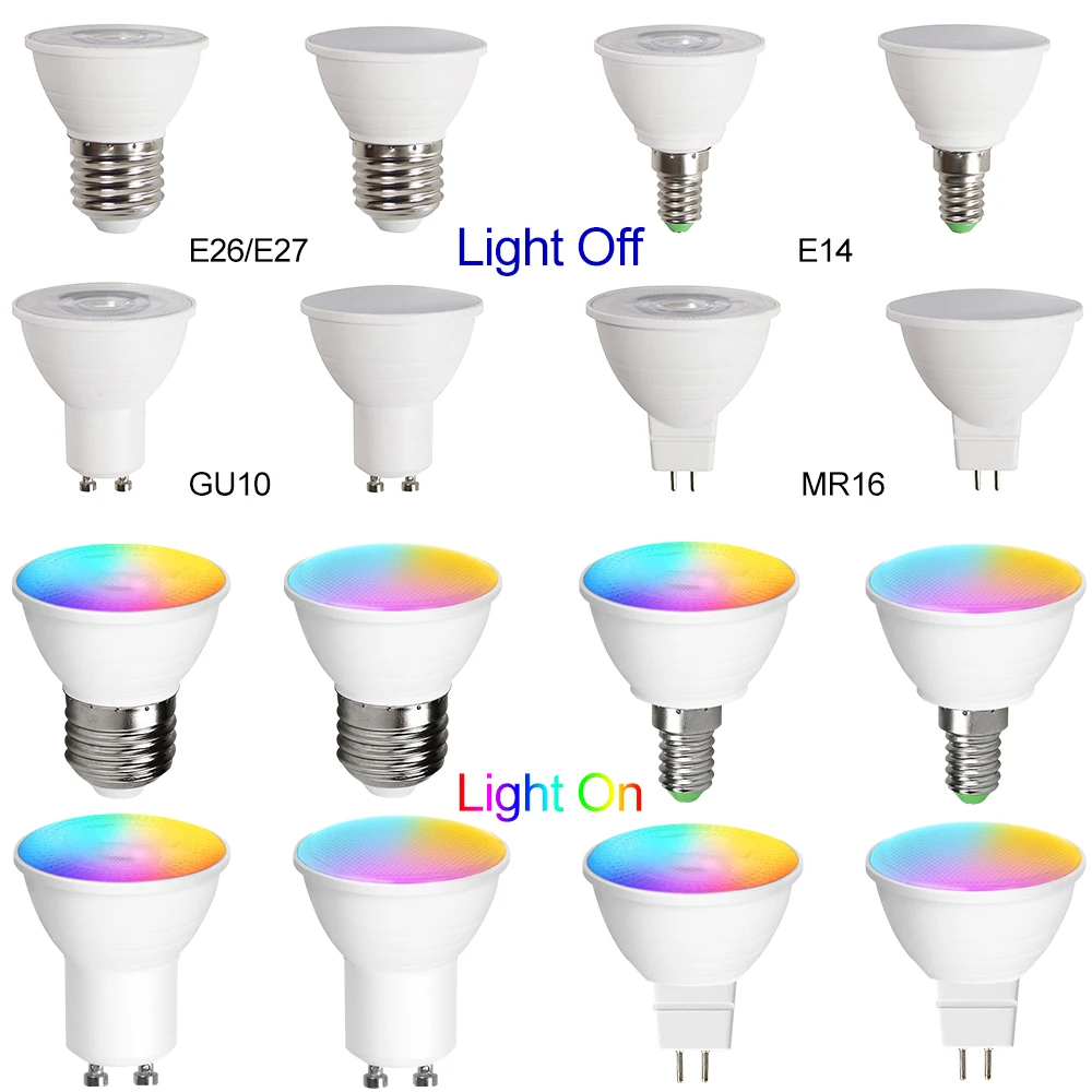 Пульт дистанционного управления Управление RGB белый светильник лампочка E14 E26/E27