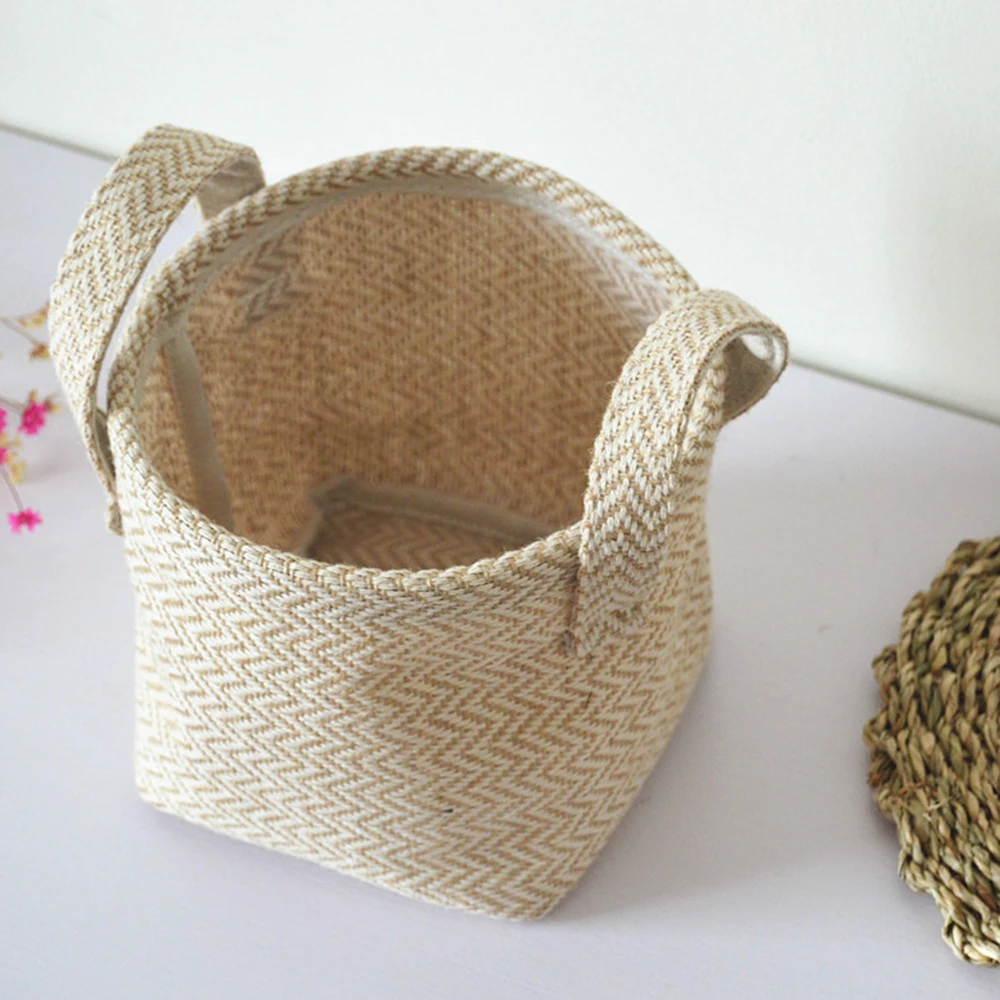 Новинка плетеная корзина для детской одежды складной горшок сада с ручкой белья