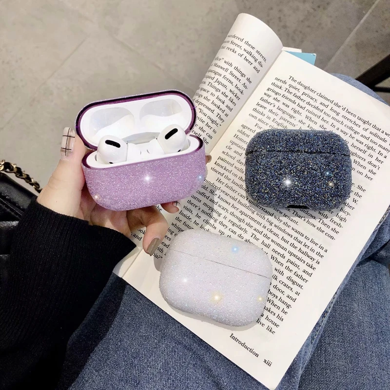 

Cool fashion frosted sparkling Earphone case For Airpods Pro hard PC Color Wireless For Apple Airpods Pro 3 Case Cover