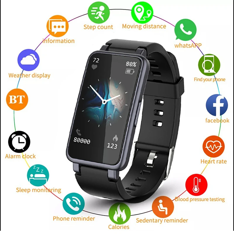 1.14 Inch 2021 C2 Plus Smart Watch Men Heart Rate Monitor Fitness Tracker IP67 Waterproof Women Smartwatch For Xiaomi IOS Phone
