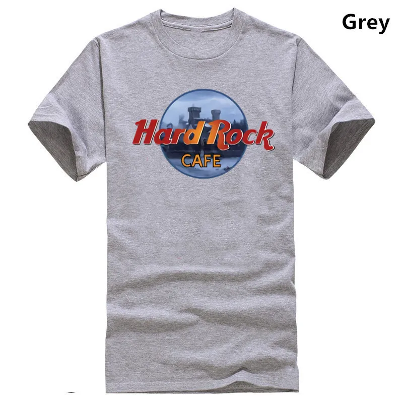 light grey Рубашка с Winterfell Хард Рок кафе - Цвет: light grey