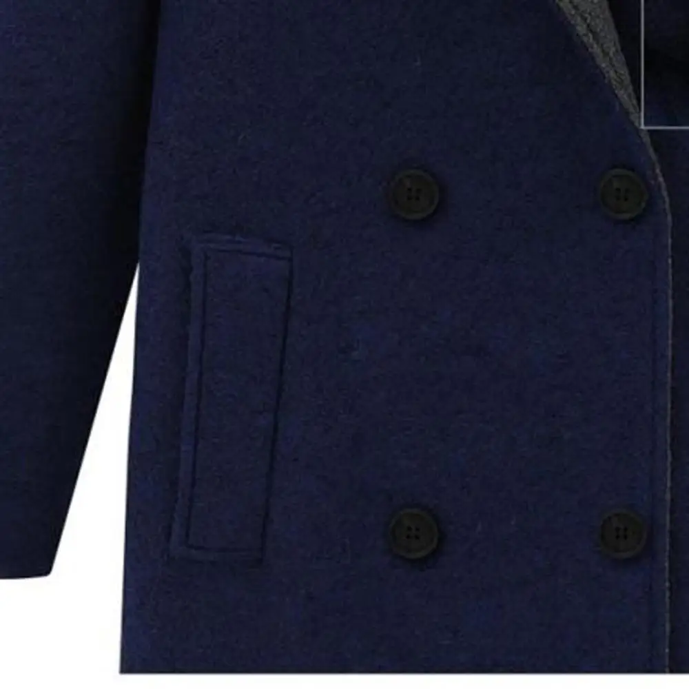 Женское плотное теплое пальто зимние куртки топы двубортное с отложным