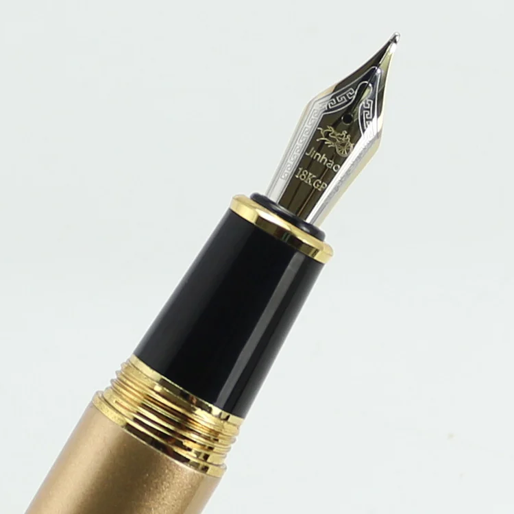 JINHAO 159 позолоченная крученая гладкая перьевая ручка 18KGP для учебы и офиса 2KZS|jinhao