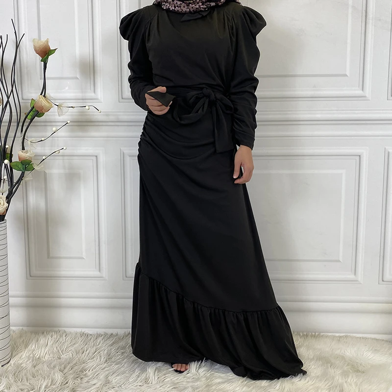 2020 Новое модное мусульманское исламское платье со складками в Дубае женское