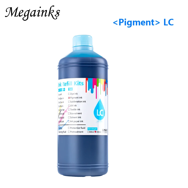 Пигментные чернила 1000 мл для Epson T3270 T5270 T7270 3800 3880 4000 4880 4900 4450 7600 7710 7890 7800 7880 7900 9800 9880