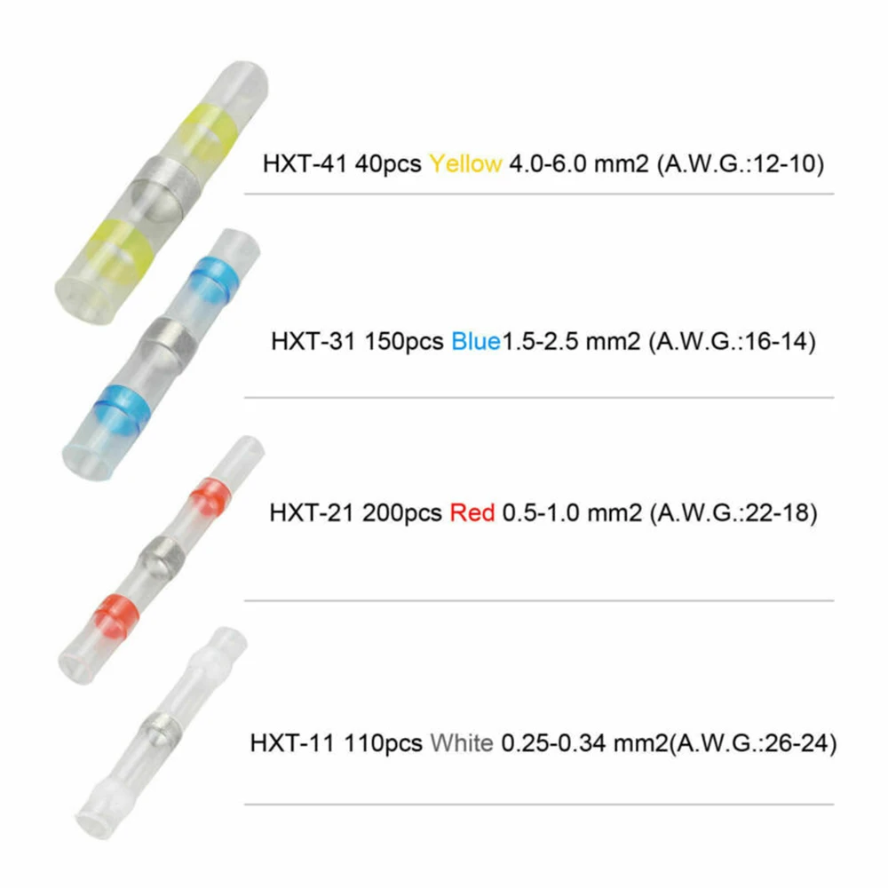 

Insulated Heat Shrink Sleeve 500pcs IP67 Waterproof Solder Sleeve Wire
