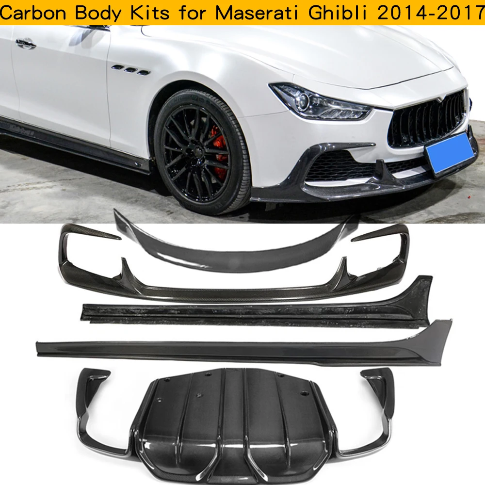 Наборы для тела из углеродного волокна Maserati ghiсот 2014-2017 передний бампер задний