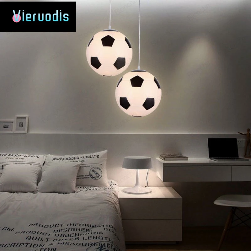 Basketball Football Glass Pendant Lights Modern Led Sport Hanging Lamp for Children's Room Kids Bedroom Home Loft Decor Luminaie |