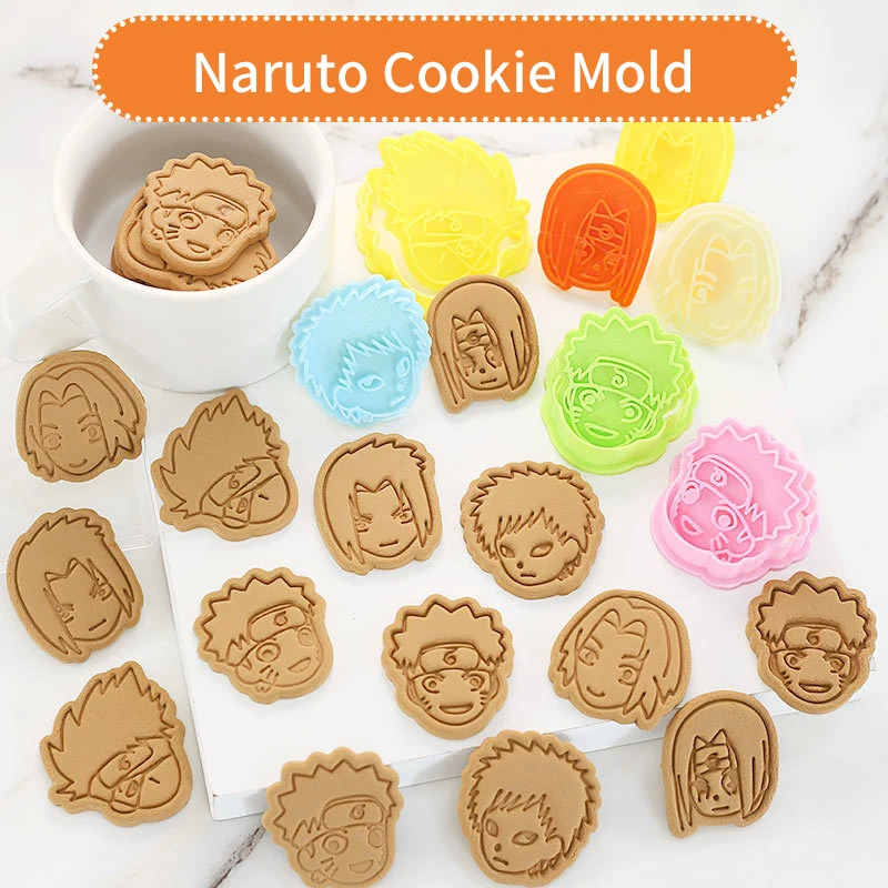 

Anime Gaara Sasuke Uchiha Cartoon Biscuit Mould Anime 3d Three-dimensional Pressing Cookie Cutter Mould Diy Home Baking Tool