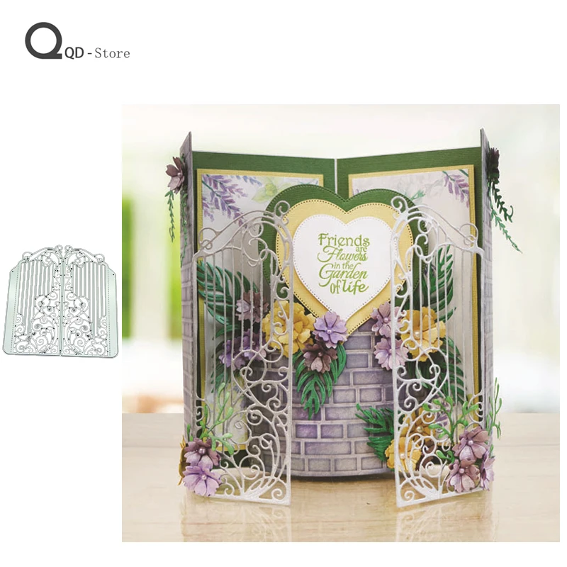 

Big Iron Gate Cutting Dies Scrapbook Handmade Tools DIY Card Make Mould Model Craft Decoration Metal Cutting Dies New 2021