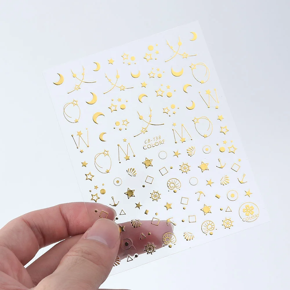 

Fashion 3D Rivet Acrylic Nail Art Kit Manicure Set Nail Glitter Powder Decoration sexy gold and silver wire geometric nail paste
