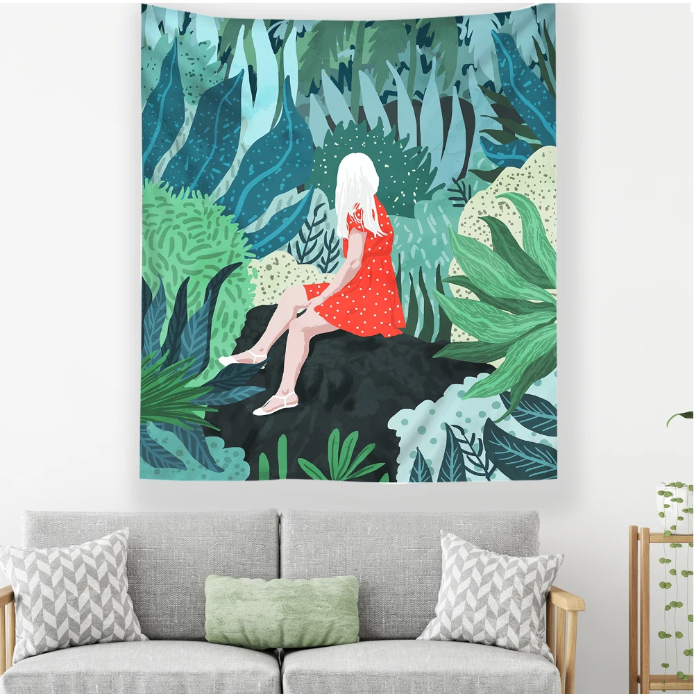 Летняя комната для девочек колледж настенная ткань спальни современный