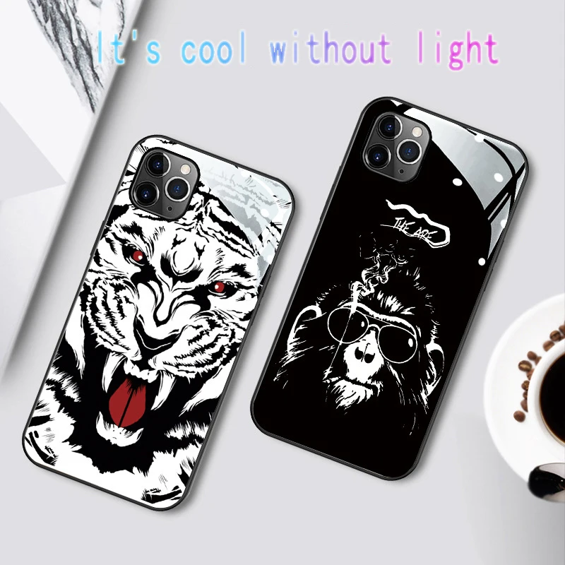 luminous mobile phone case for iphone 6 7 8 plus x xs anti drop case for iphone 11 12 por max 12mini case free global shipping