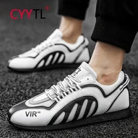 cyytl mens sports leather shoes casual breathable business sneakers outdoor walking fashion classic boys students tennis
