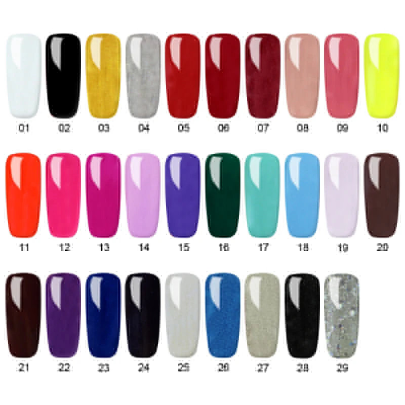 Docaty Color Gel Series Nail Polish Colors Soak Off LED or UV 52 High Quality Nails Art White Lacquer | Красота и здоровье