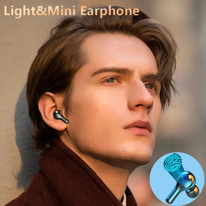 

Smart Touch Bluetooth V5.0 Earphones Wireless Headphones With Microphone Sports Waterproof HIFI Cancelling Headset Stereo Noise