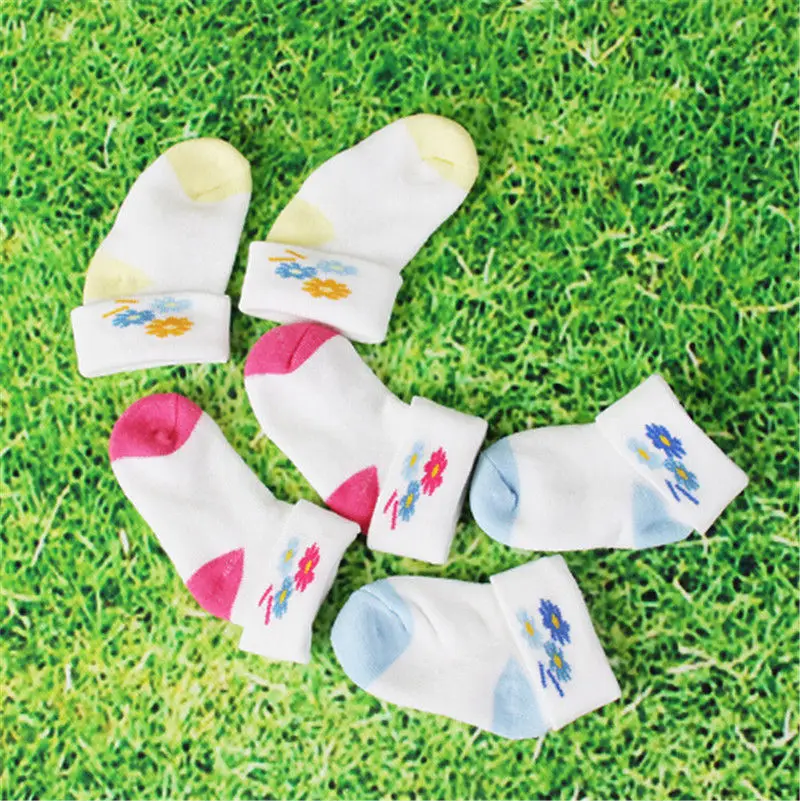 Brand New Fashion 3 Pairs Baby Boy Girl Cotton Floral Socks Toddler Kids Soft Sock Popular for 0-1 Years | Детская одежда и обувь