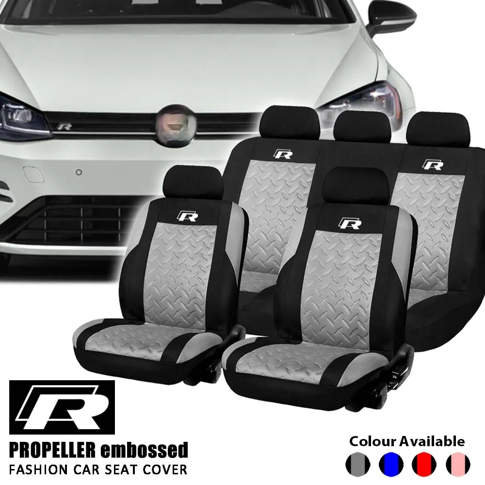 

R line печать логотипа пропеллер рельефные интерьерные аксессуары для Volkswagen Golf 4 7 Polo Passat Tiguan