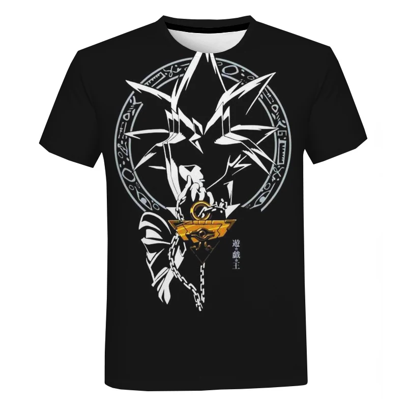 

2021 модные игры Yu-Gi-Oh! Футболка Мужская/Женская с 3D-принтом, повседневный топ с коротким рукавом, аниме футболка, одежда