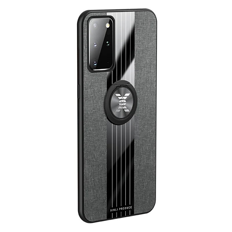 

BOLAKER For Samsung S20 Ultra Case Car Magnetic Stand Ring Back Cover For Samsung S20 Plus Full Protection Cloth Anti-fall Case
