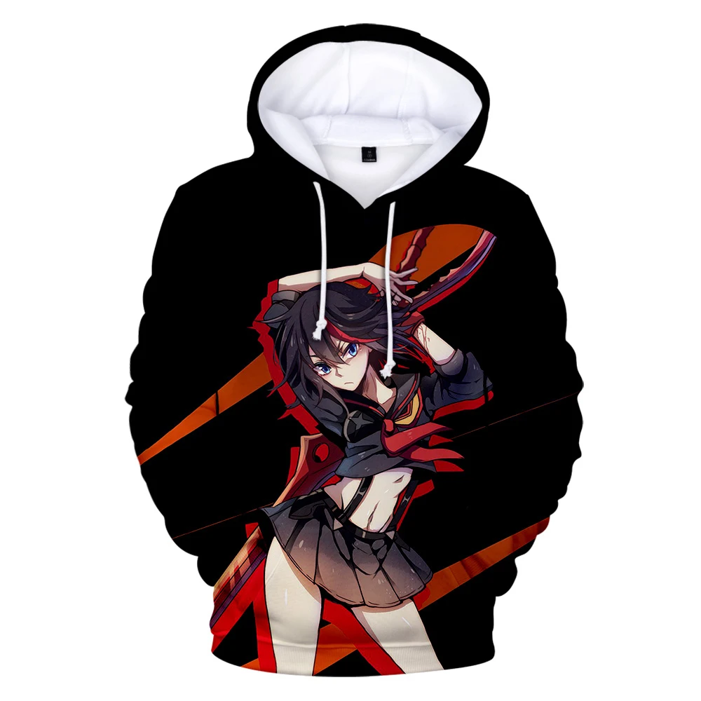 3d anime kill la kill printed hoodies round neck sweatshirt fashion trendy polyester unisex material mnewomen long sleeve tops free global shipping