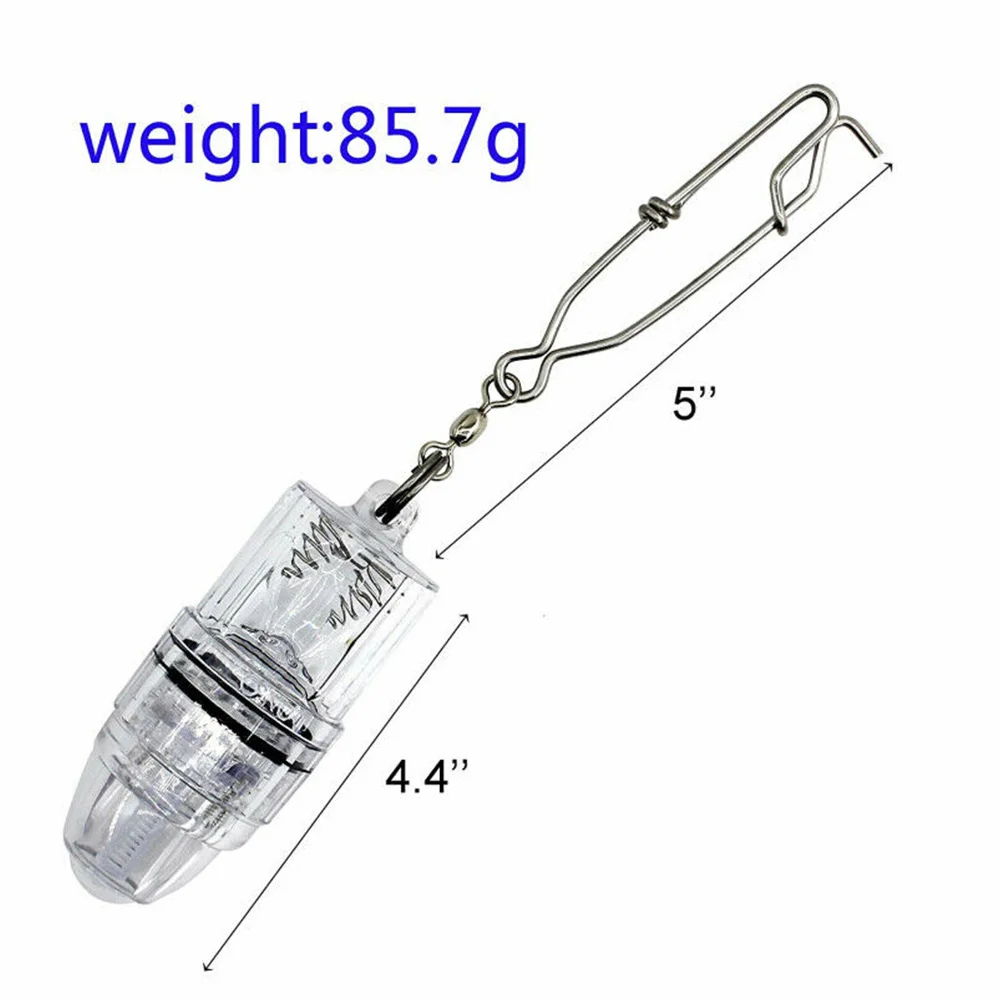 

4x Sea Fishing Led Fish Lure Light Underwater Flashing Set Fish Light Fishing with Clear Light Cover And Waterproof Rubber Ring