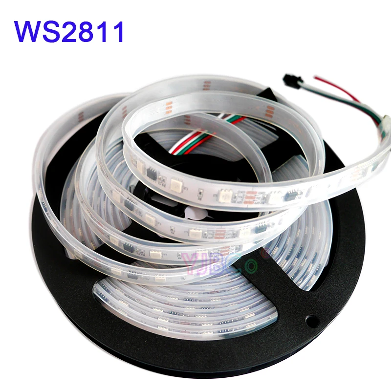 Светодиодная лента WS2811 с умным пикселем полноцветная Адресуемая RGB Led полоска IC 1