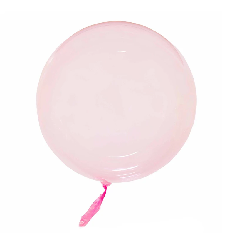 Pink 1 шт. 21/24/36 дюймов без морщин с украшением в виде кристаллов Bobo шар для украшения вечеринок прозрачный гелий пузырь свадебные шары - Цвет: Pink