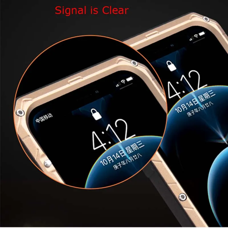 

Phone Case Hard Aluminum Metal Heavy Duty Protection Cover For iphone 12pro 12mini 12promax Case iphone 12 12promax KS0987