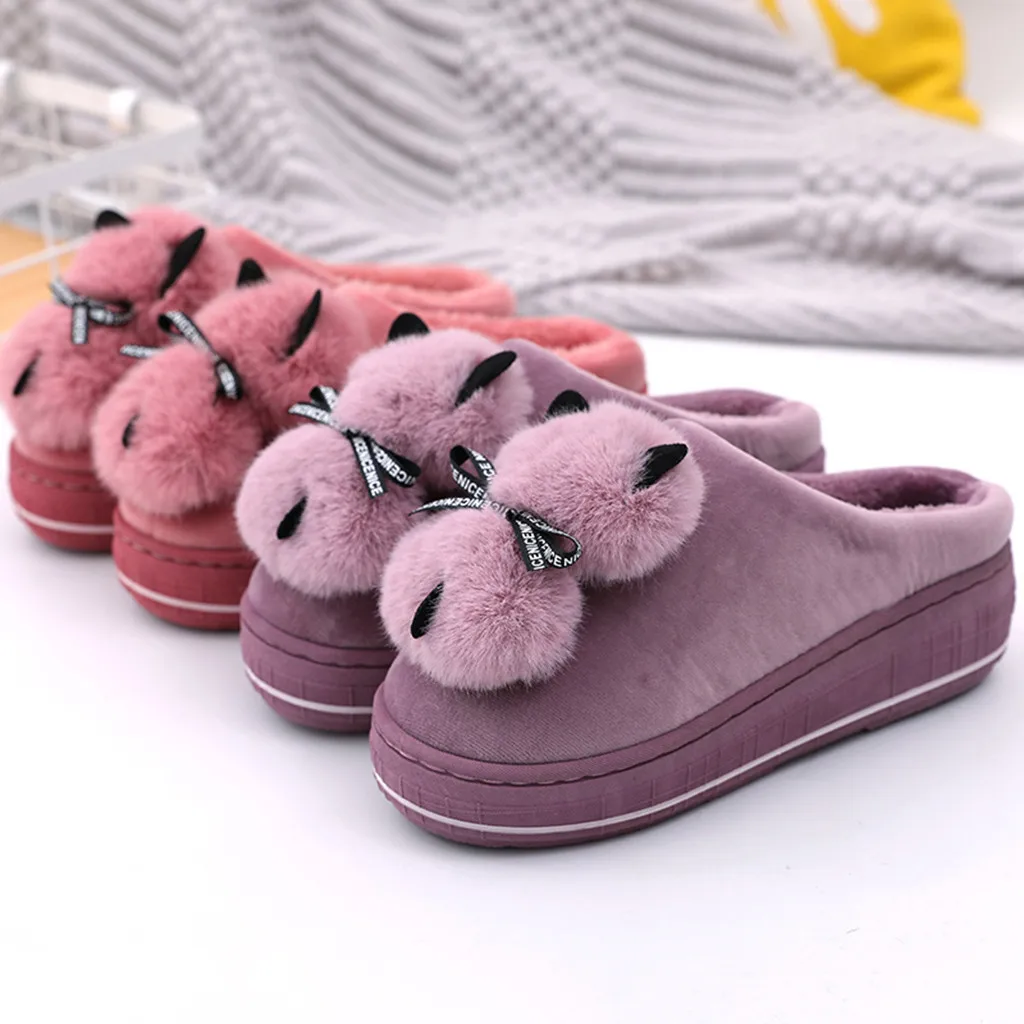 Домашняя обувь дышащие женские зимние домашние тапочки нескользящая домашняя