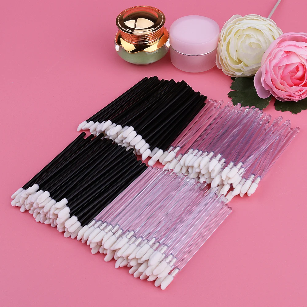 

200pcs Disposable Lip Brushes Lipstick Gloss Wands Applicator Makeup Tool Kits