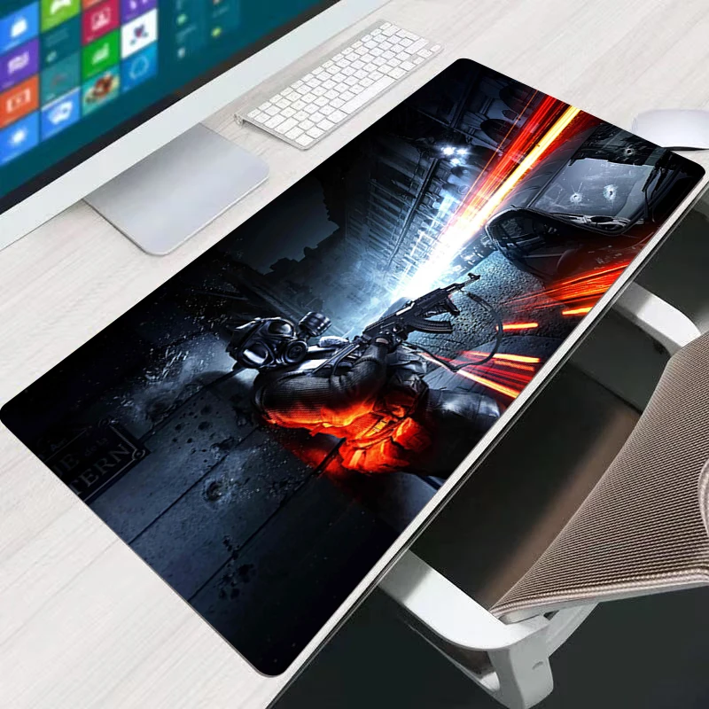 

Large Mouse Pad Battlefield 3 Desk Mat Gaming 30x90 Mouse Pad Non-slip Natural Rubber Computer Game Accessories Mouse-Pad